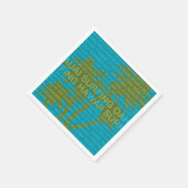 サーフィンハワイパームツリーズハワイアントロピカル スタンダードカクテルナプキン (角)