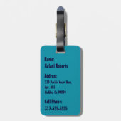 サーフィンハワイパームツリーズハワイアンラゲッジタグ ラゲッジタグ (裏面縦)