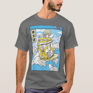 サーフィンバナナミルクin日本ウェーブかわいいVa Tシャツ
