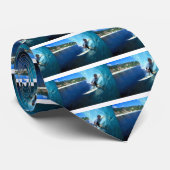 サーフィンバリブルーバレル波 ネクタイ (ロール)