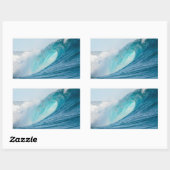 サーフィンバレル波ブレイキング矩形シール 長方形シール (シート)