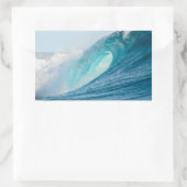 サーフィンバレル波ブレイキング矩形シール 長方形シール (バッグ)