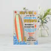 サーフィンバースデーパーティ招待状 招待状 (スタンド正面)