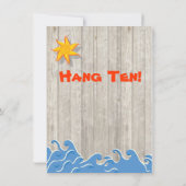 サーフィンバースデーパーティ招待状 招待状 (裏面)