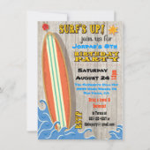 サーフィンバースデーパーティ招待状 招待状 (正面)