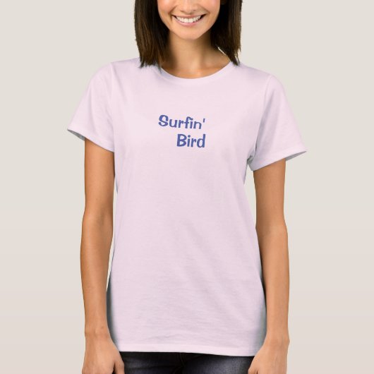 サーフィンバード ピンクサーファーTシャツ Tシャツ (正面)