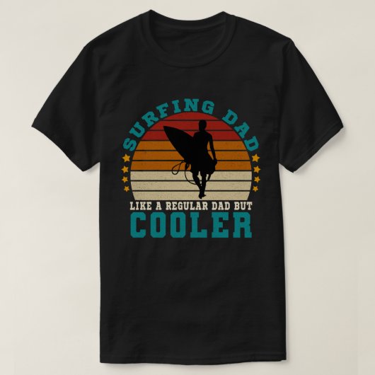 サーフィンパパ通常のパパのようだが Tシャツ (デザイン正面)