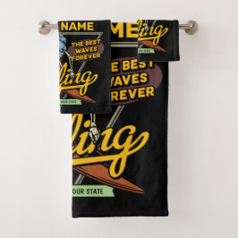 サーフィンパーソナライズされたスケルトン乗用波探査機 バスタオルセット