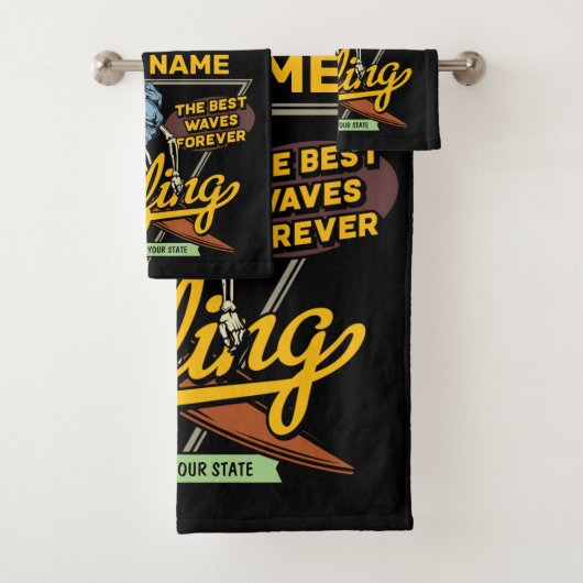 サーフィンパーソナライズされたスケルトン乗用波探査機 バスタオルセット (インサイチュ)