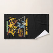 サーフィンパーソナライズされたスケルトン乗用波探査機 バスタオルセット (ハンドタオル)