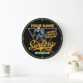 サーフィンパーソナライズされたスケルトン乗用波探査機 ラージ壁時計 (ホーム)