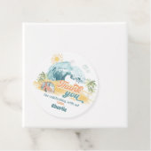 サーフィンパーティー好意ラベルザビッグワン誕生日ベビー フェイバータグ (インサイチュ)