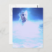 サーフィンビッグウェーブスはがき ポストカード (正面/裏面)