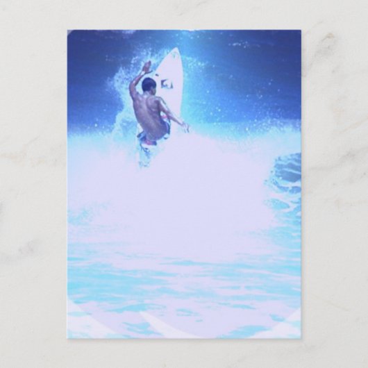 サーフィンビッグウェーブスはがき ポストカード (正面)