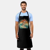 サーフィンビッグフット狩り波足跡を隠す エプロン (着用した状態)