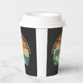 サーフィンビッグフット狩り波足跡を隠す 紙コップ (右)