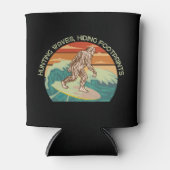 サーフィンビッグフット狩り波足跡を隠す 缶クーラー (正面)