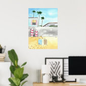 サーフィンビーチインサンディエゴ ポスター (ホームオフィス)