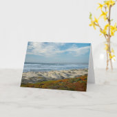 サーフィンビーチカリフォルニア カード (黄色い花)