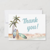 サーフィンビーチサマーベビーシャワー サンキューカード (正面)