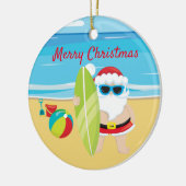 サーフィンビーチサンタトロピカル セラミックオーナメント (左)