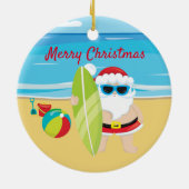 サーフィンビーチサンタトロピカル セラミックオーナメント (裏面)