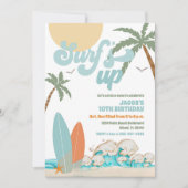 サーフィンビーチバースデーパーティー招待状 招待状 (正面)