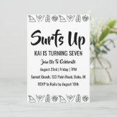 サーフィンビーチバースデーパーティ招待状 招待状 (スタンド正面)