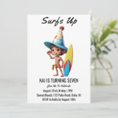 サーフィンビーチバースデーパーティ招待状 招待状 (スタンド正面)