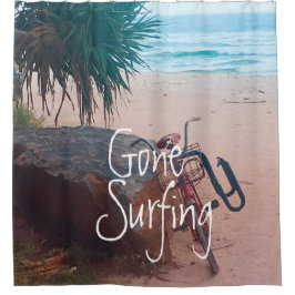 サーフィンビーチ海サーファー シャワーカーテン