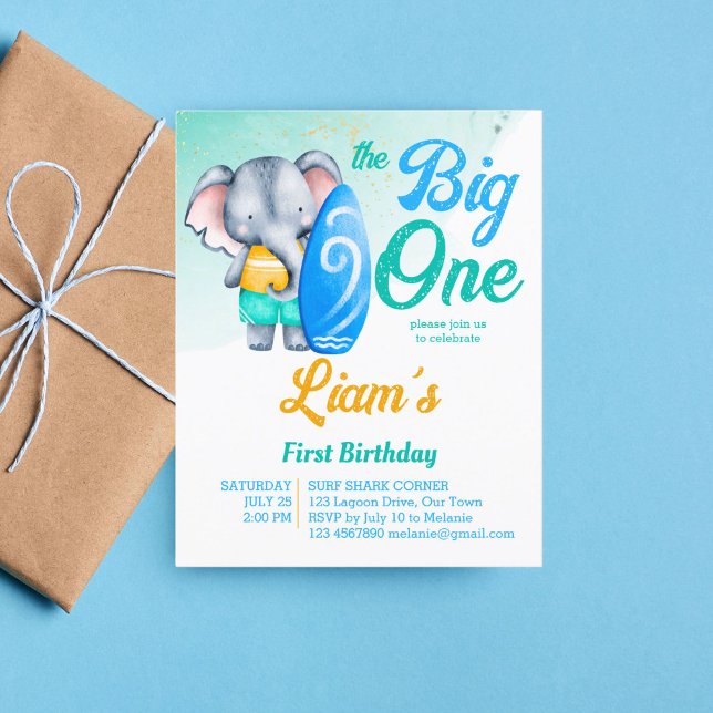 サーフィンビーチ海夏の誕生日バジェット招待状 (クリエイターアップロード済み)