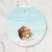 サーフィンビーチ海熱帯夏の誕生日 フェイバータグ (裏面)