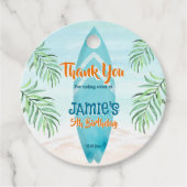 サーフィンビーチ海熱帯夏の誕生日 フェイバータグ (正面)