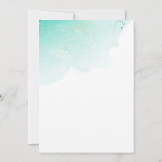 サーフィンビーチ海熱帯夏の誕生日 招待状 (裏面)