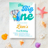 サーフィンビーチ海熱帯夏の誕生日 招待状