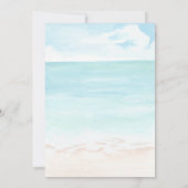 サーフィンビーチ海熱帯夏の誕生日 招待状 (裏面)