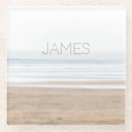 サーフィンビーチ パーソナライズされた ガラスコースター