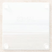 サーフィンビーチ パーソナライズされた ガラスコースター (裏面)