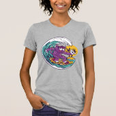 サーフィンピザ猫 Tシャツ (正面)