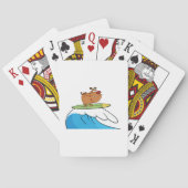 サーフィンブルドッグおもしろい犬トランプ トランプ (裏面)