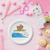 サーフィンブルドッグ ペーパープレート (パーティー)