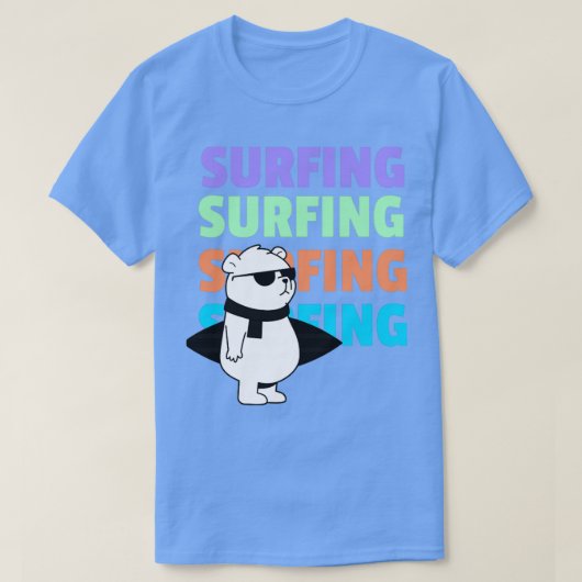 サーフィンベア Tシャツ (デザイン正面)