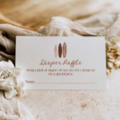 サーフィンベビーシャワーおむつゲームチケット エンクロージャーカード