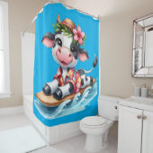 サーフィンベビー牛 シャワーカーテン (インサイチュ)