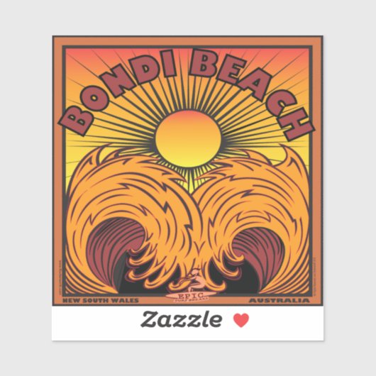 サーフィンボンディビーチオーストラリア シール (シート)