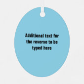 サーフィンボード上のカスタマイズガイ – 名前/文字 メタルオーナメント (裏面)