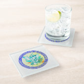 サーフィンポセイドン ガラスコースター (アングル)