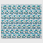 サーフィンポーラーベア ラッピングペーパー (フラット)