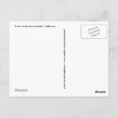 サーフィンマリブカリフォルニアポストカード ポストカード (裏面)