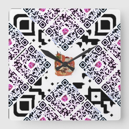 #サーフィンマーメイド_フロリダ スクエア壁時計 (正面)